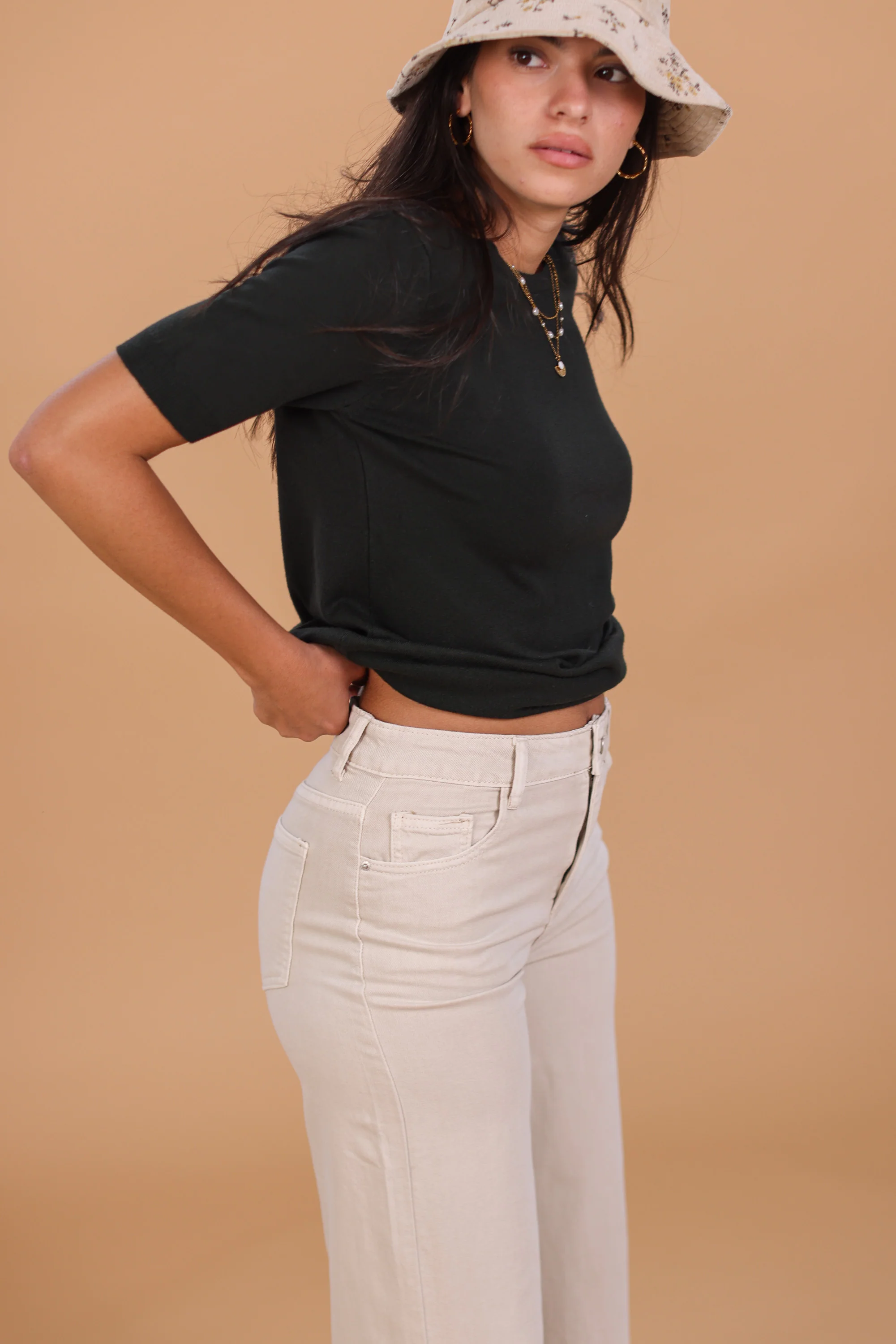 Denim Pants Bethany Cream - Image 6