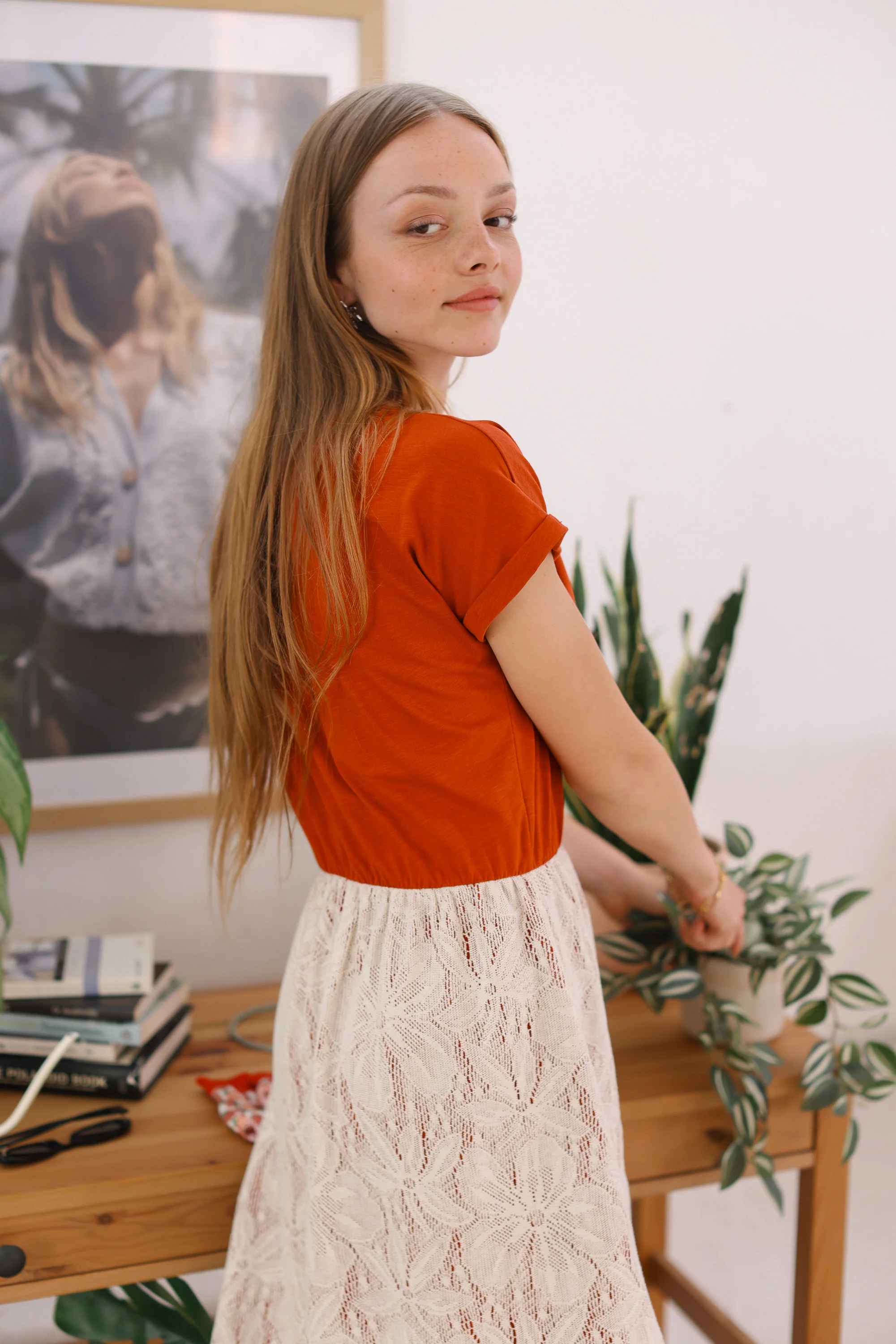 Dress Annie Burnt Orange Lace - Image 5