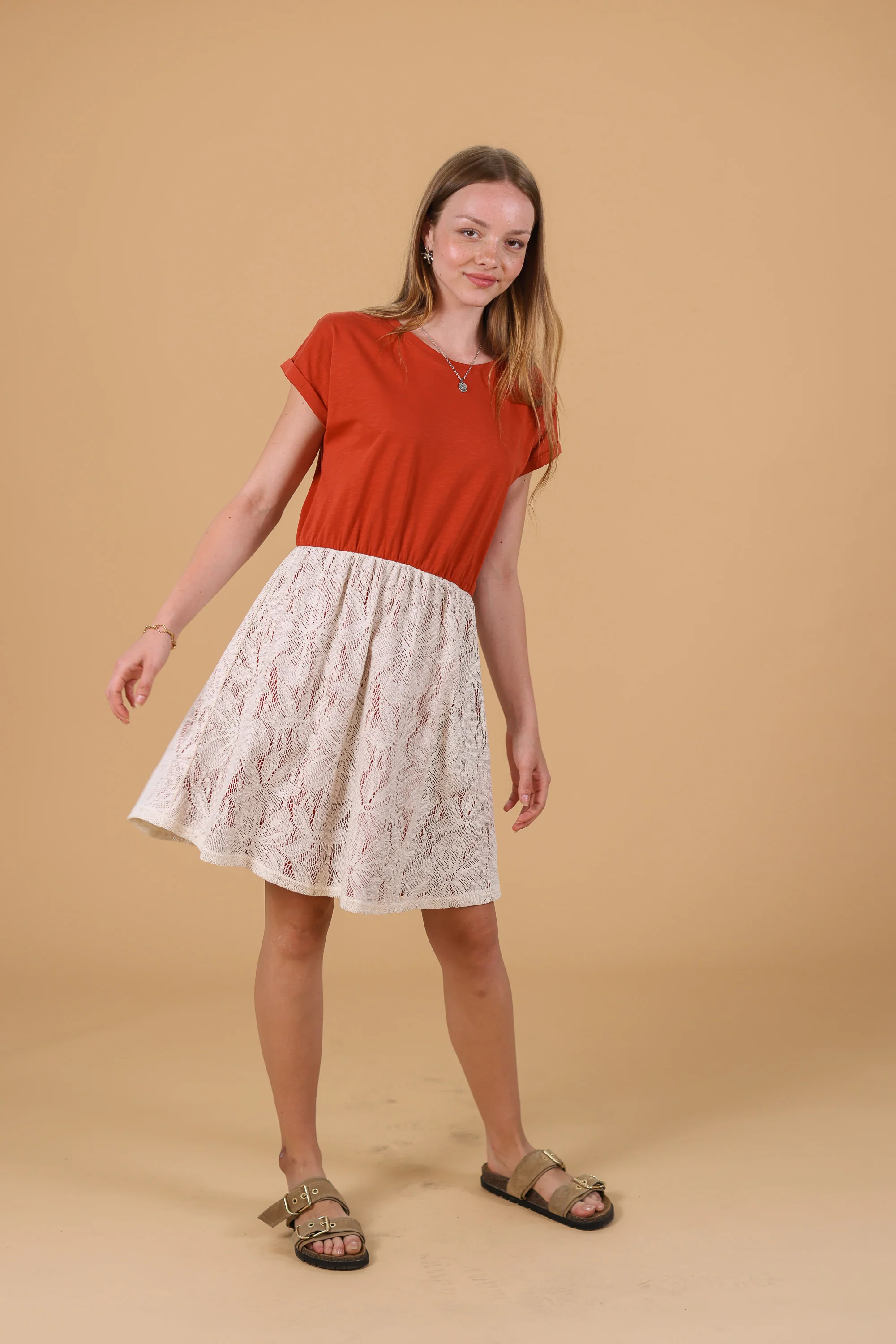 Dress Annie Burnt Orange Lace - Image 6