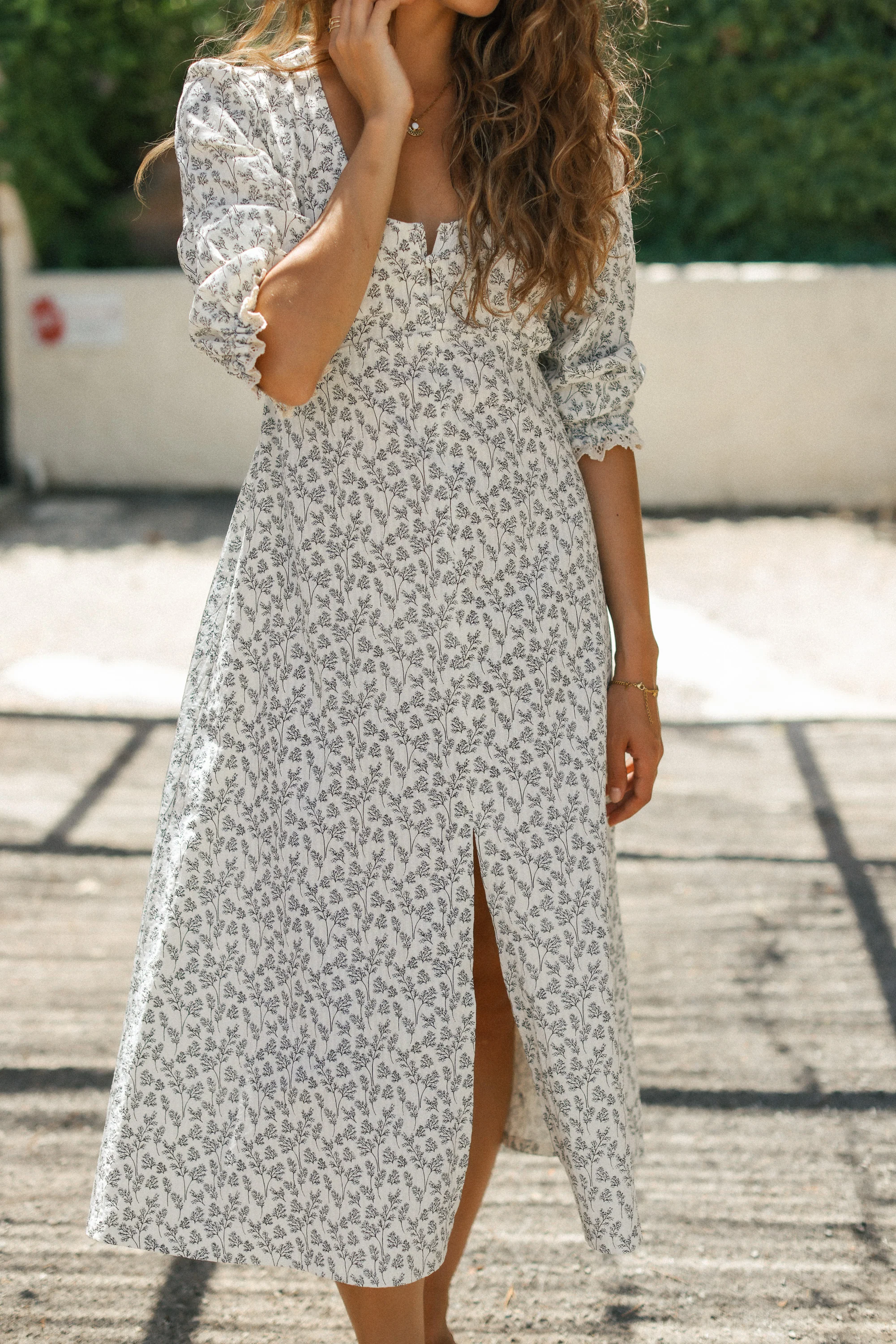 Dress Belinda Cream Twigs - Image 5