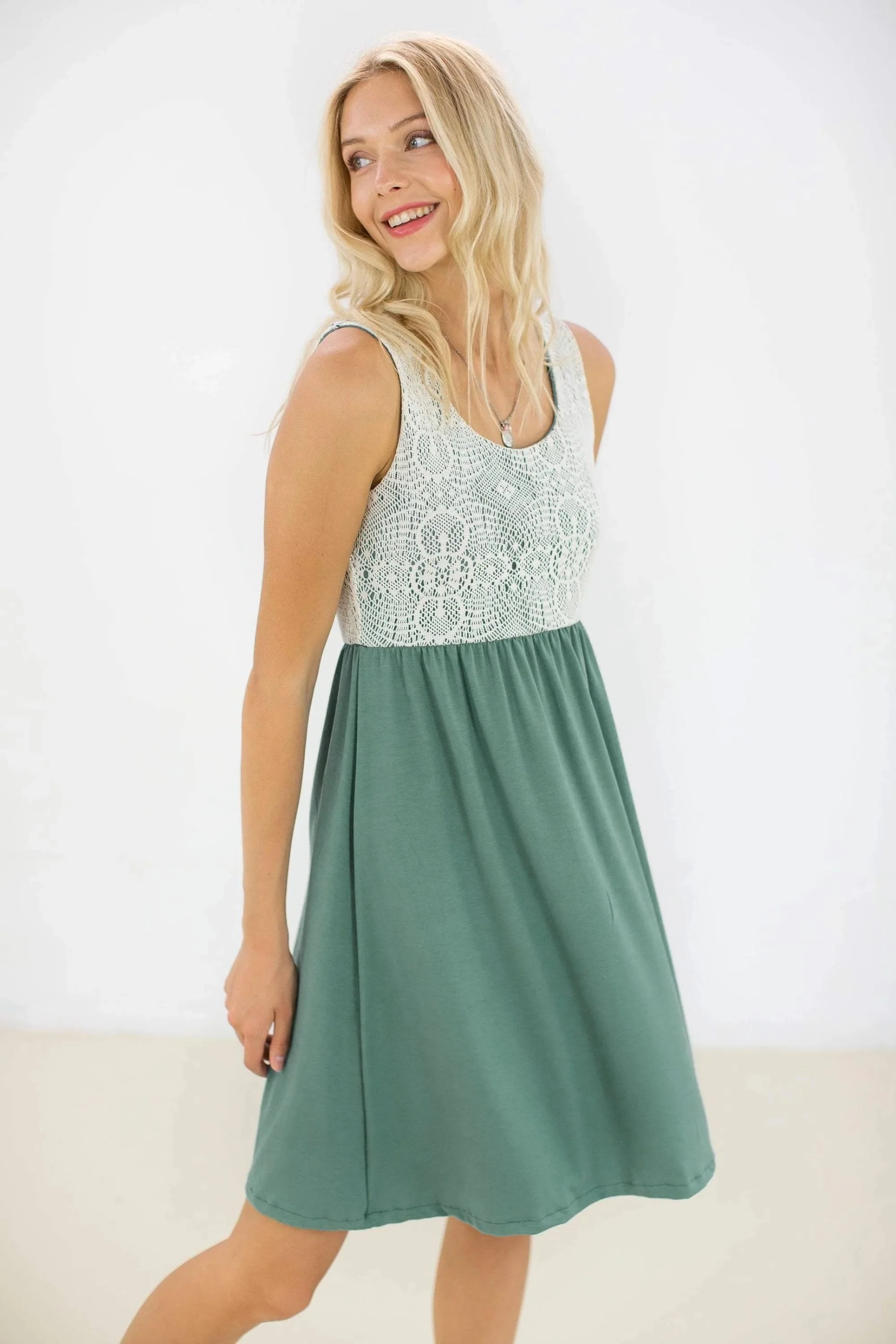Midi Dress Maya Mint Lace - Image 7