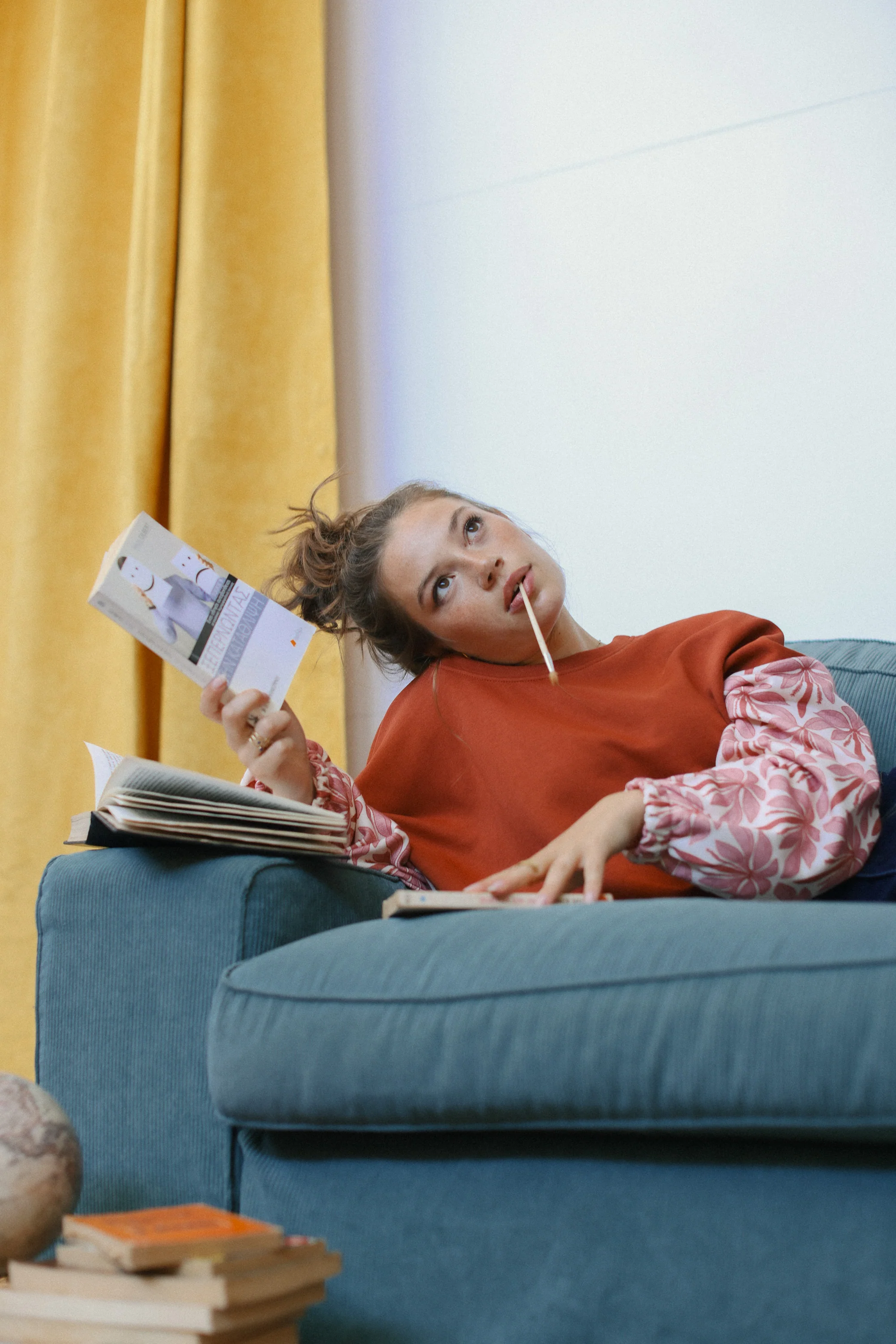 Sweater Maelis Terracotta Rose Palms - Image 11