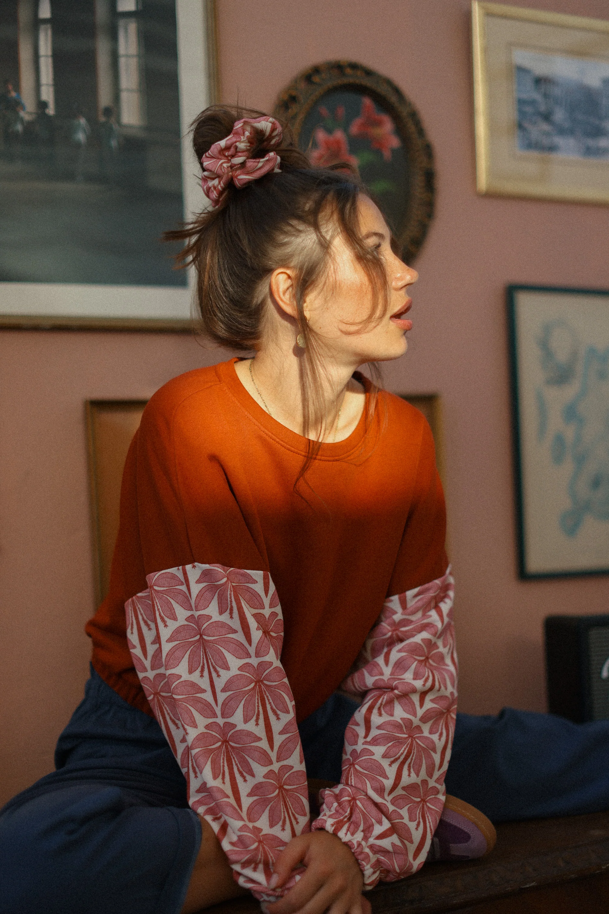 Sweater Maelis Terracotta Rose Palms - Image 13