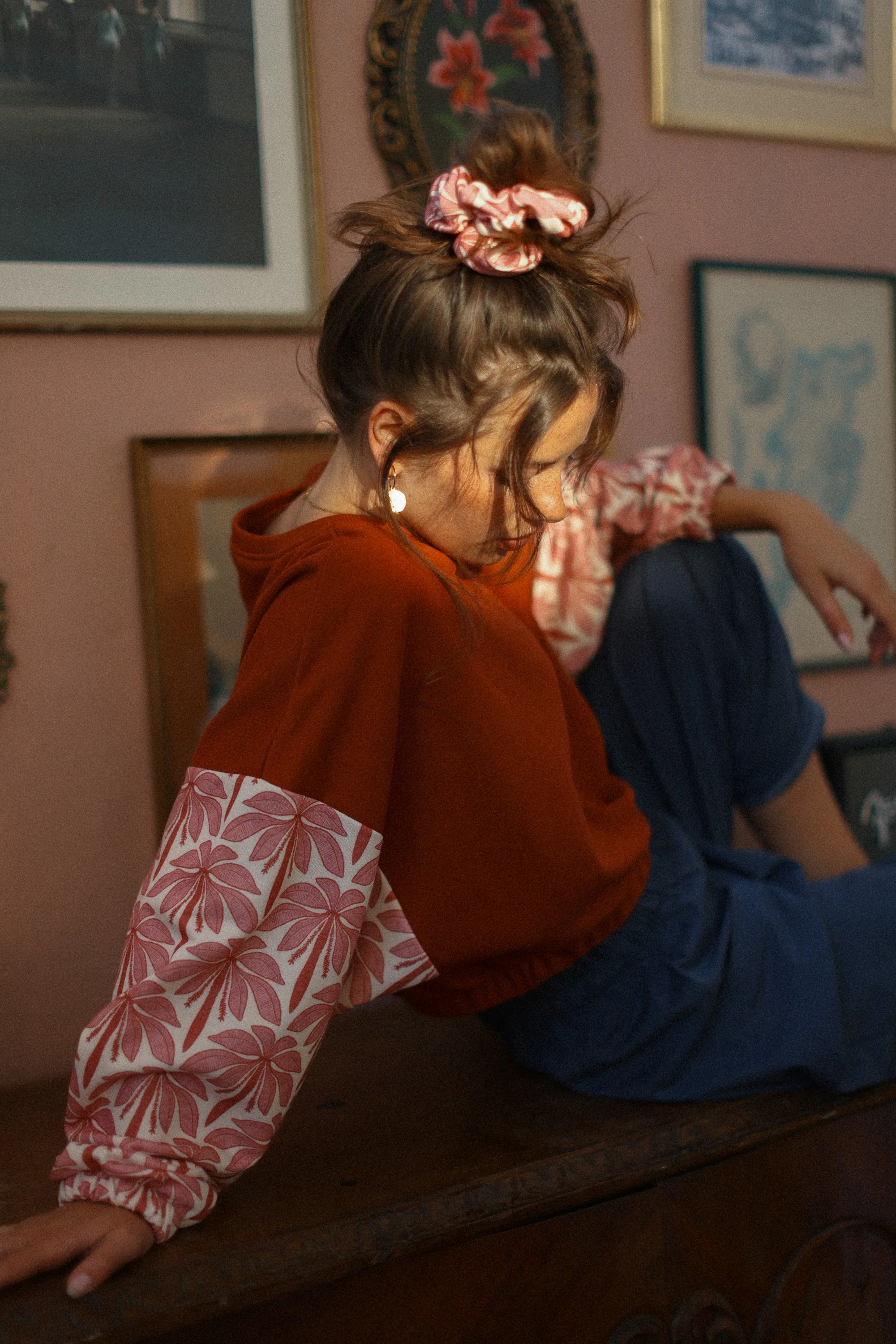 Sweater Maelis Terracotta Rose Palms - Image 14