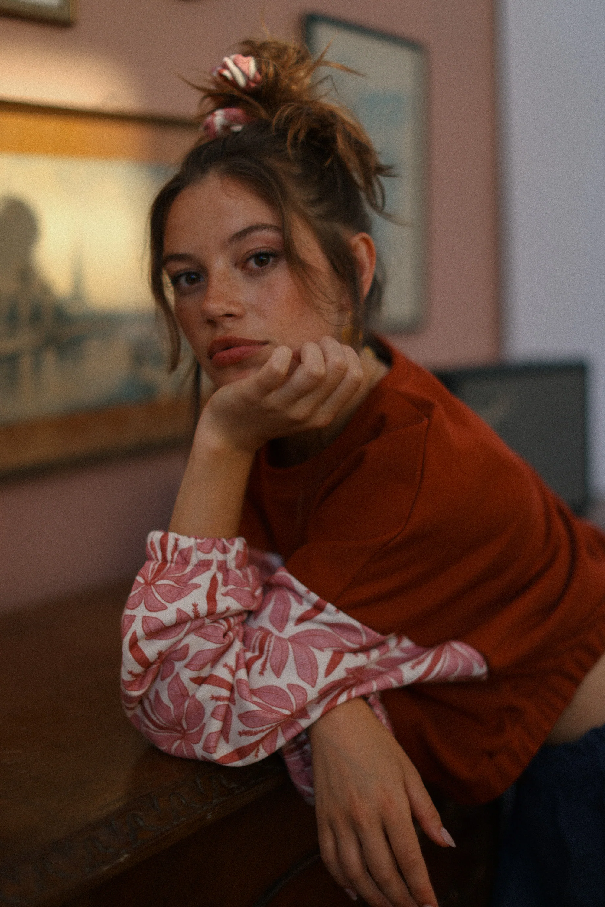 Sweater Maelis Terracotta Rose Palms - Image 15