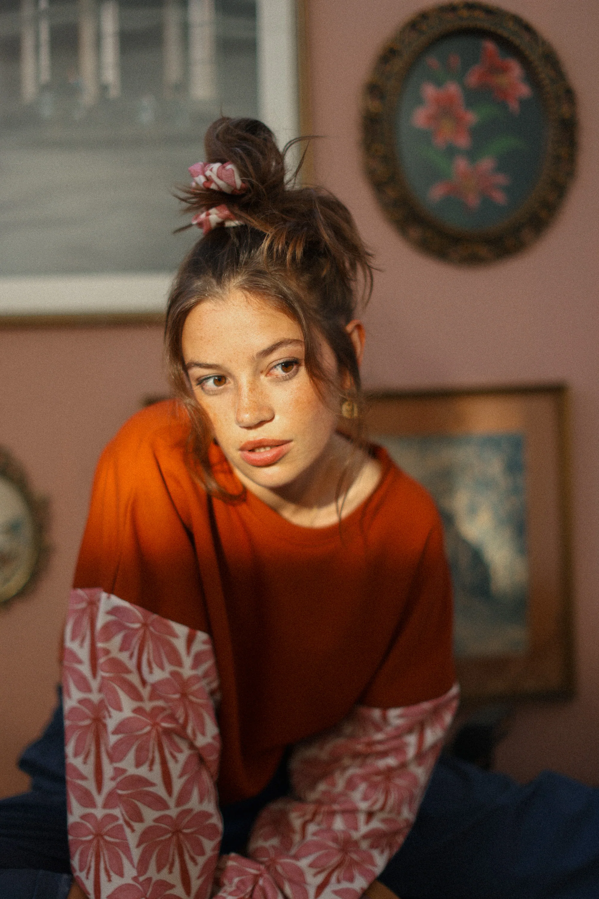 Sweater Maelis Terracotta Rose Palms - Image 4