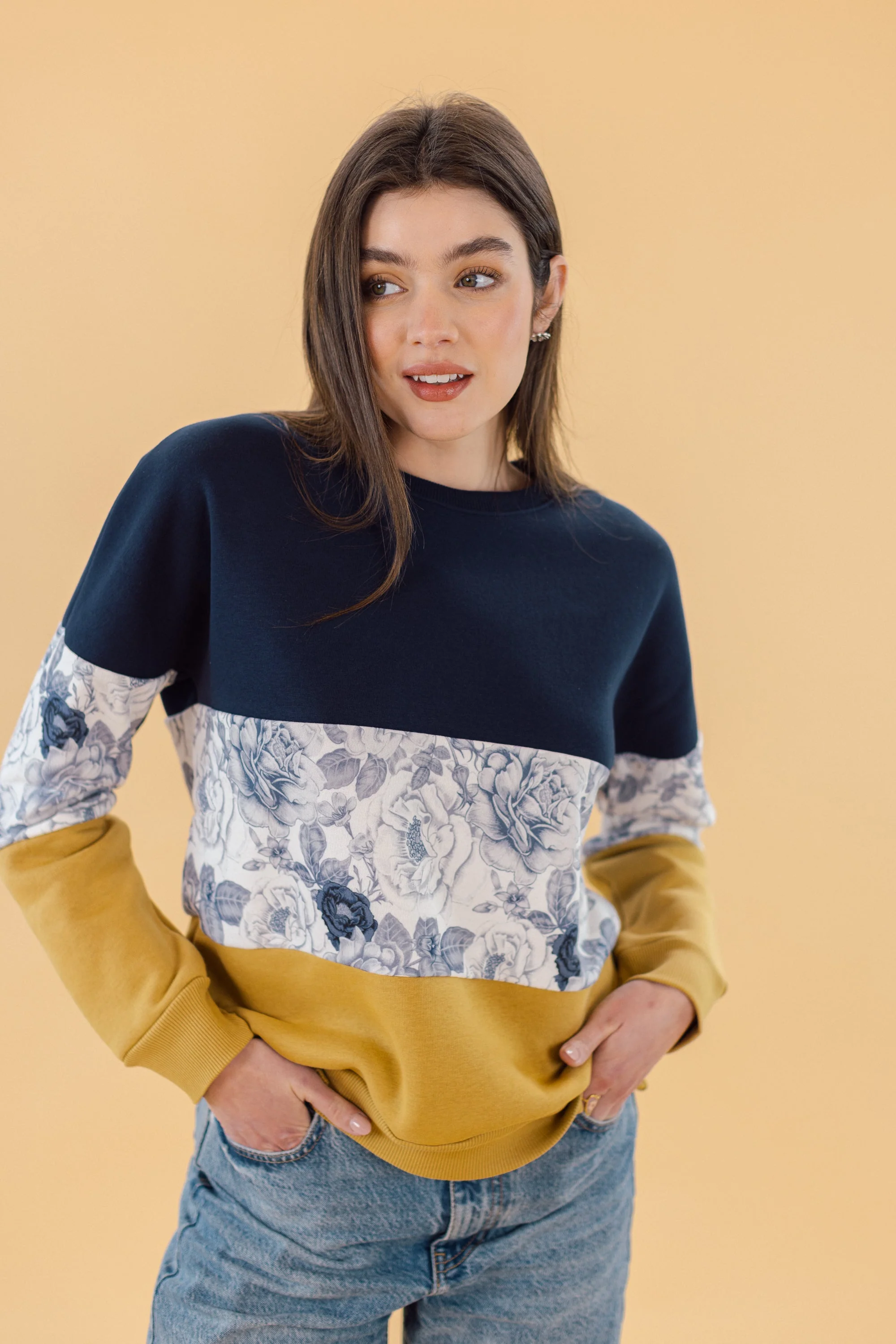 Sweater Μia Blue Floral - Image 5