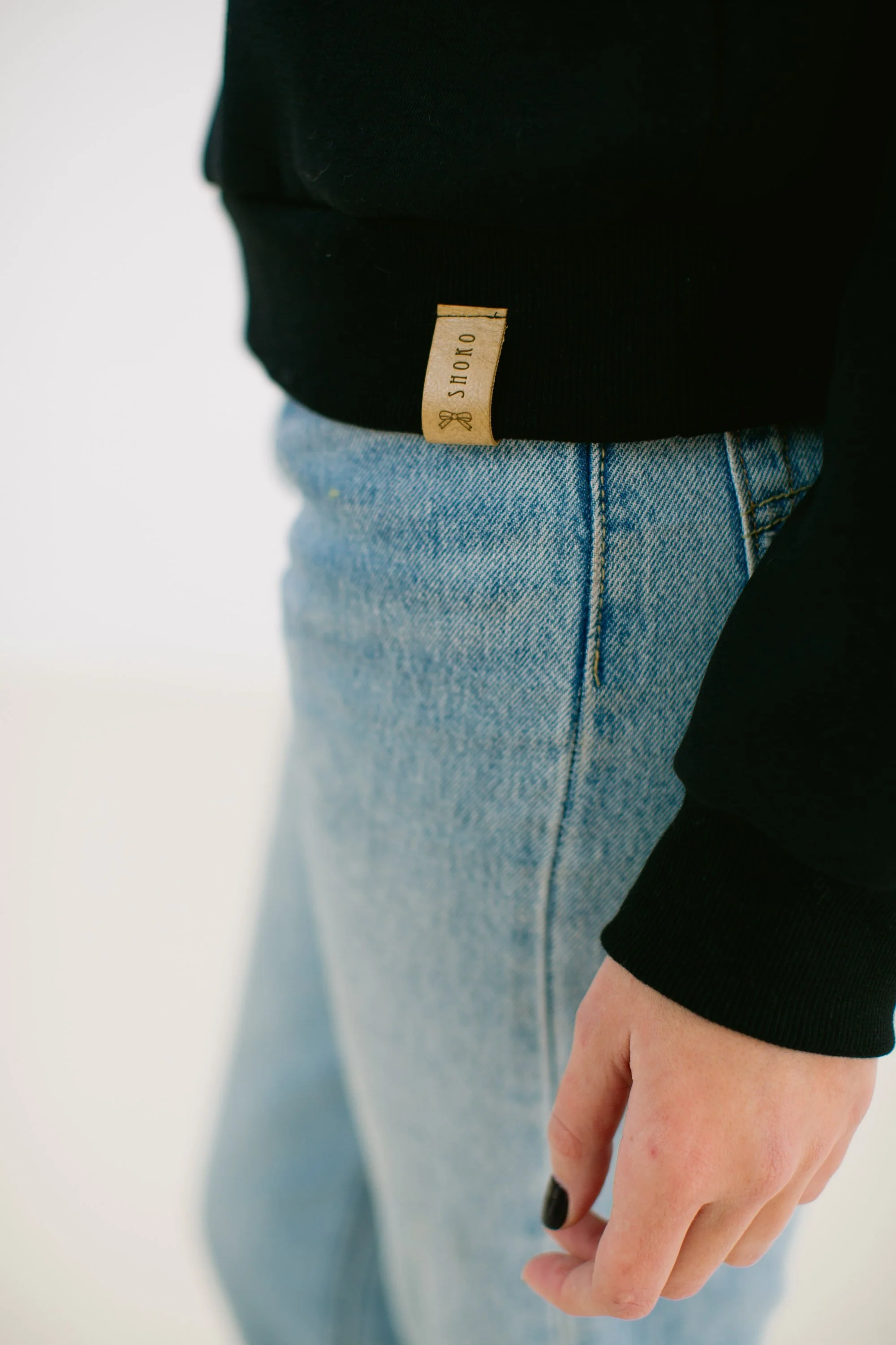 Sweater Mia in green, white herringbone & black. - Image 5