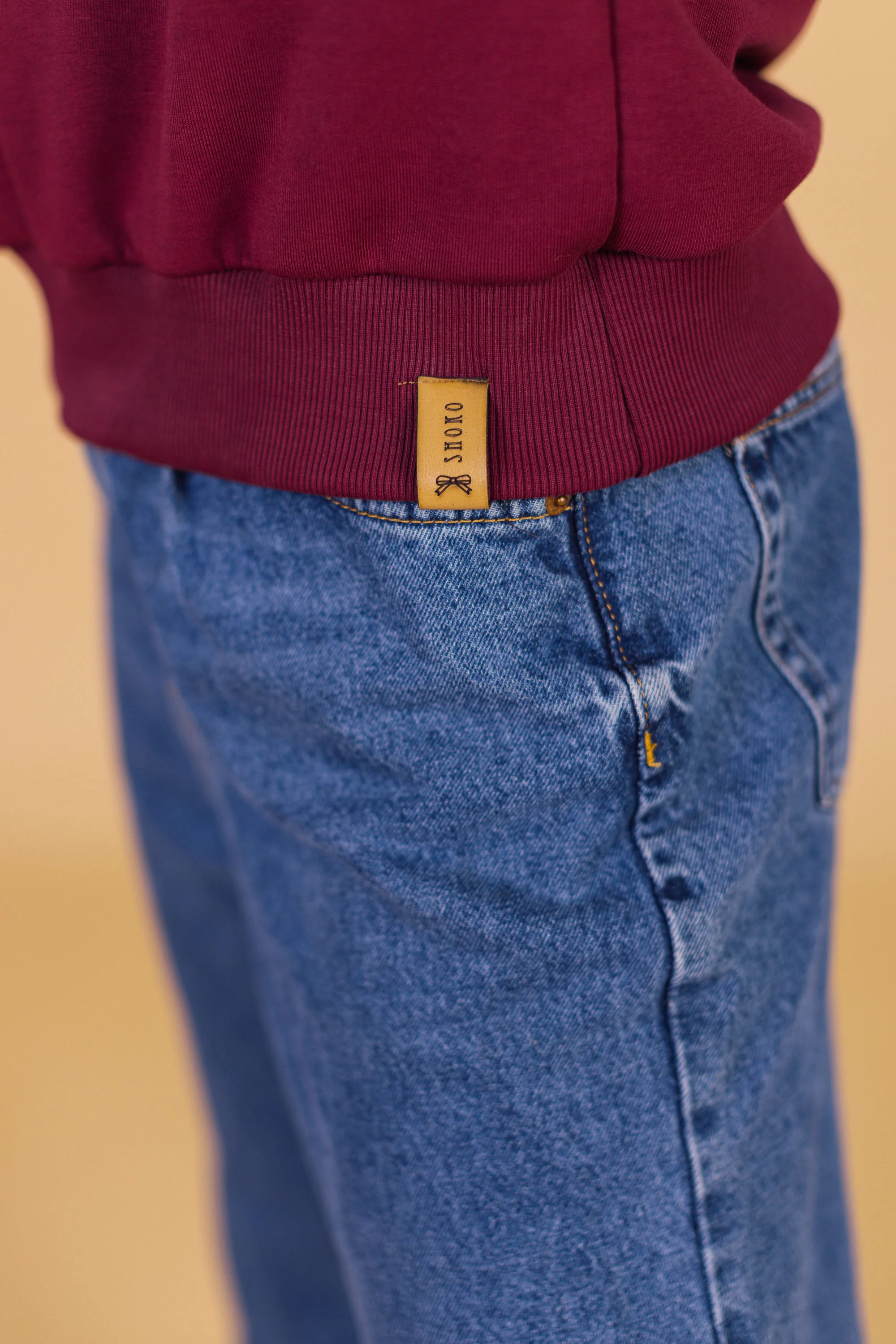 Sweater Mia Burgundy Knitted - Image 6