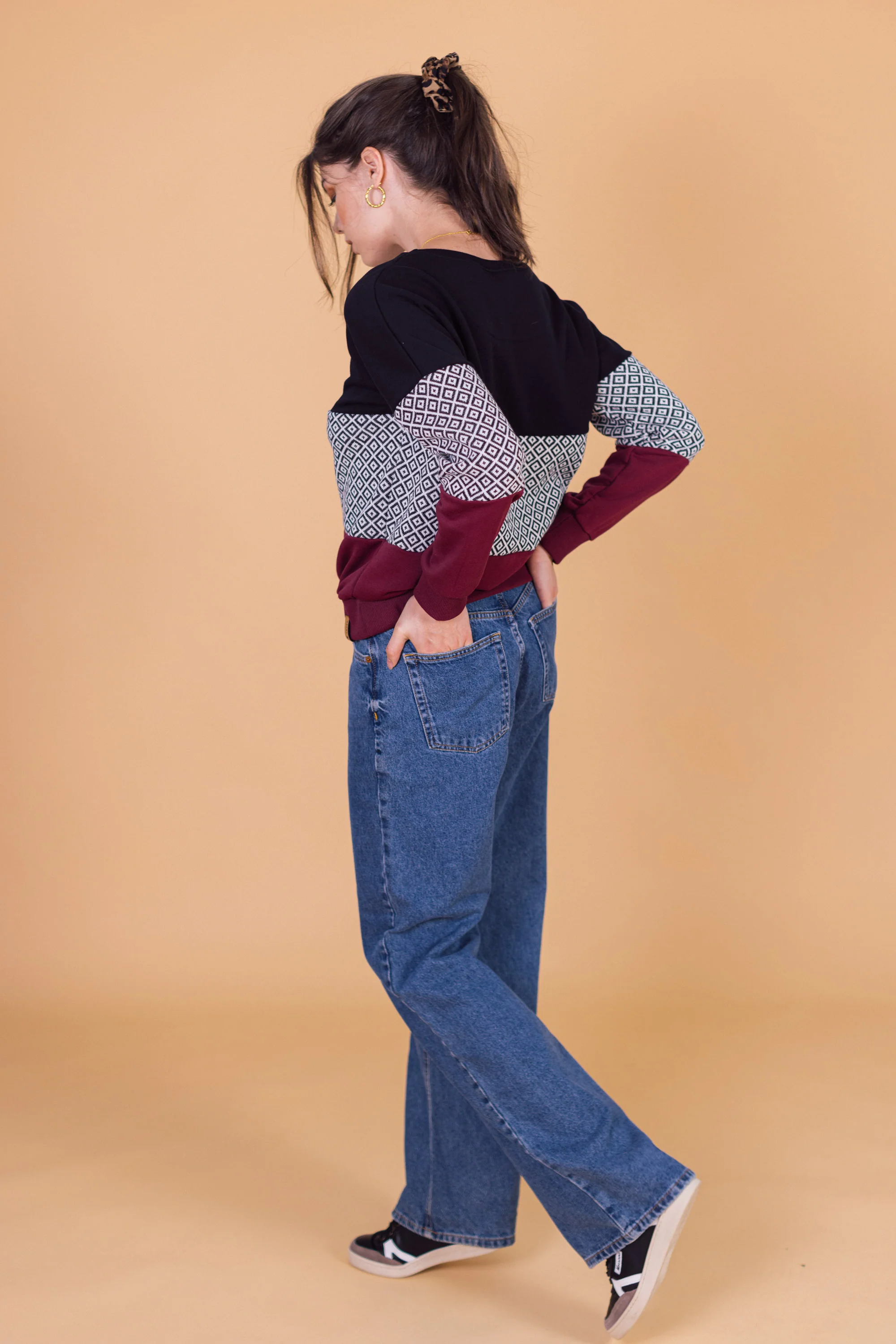 Sweater Mia Burgundy Knitted - Image 8