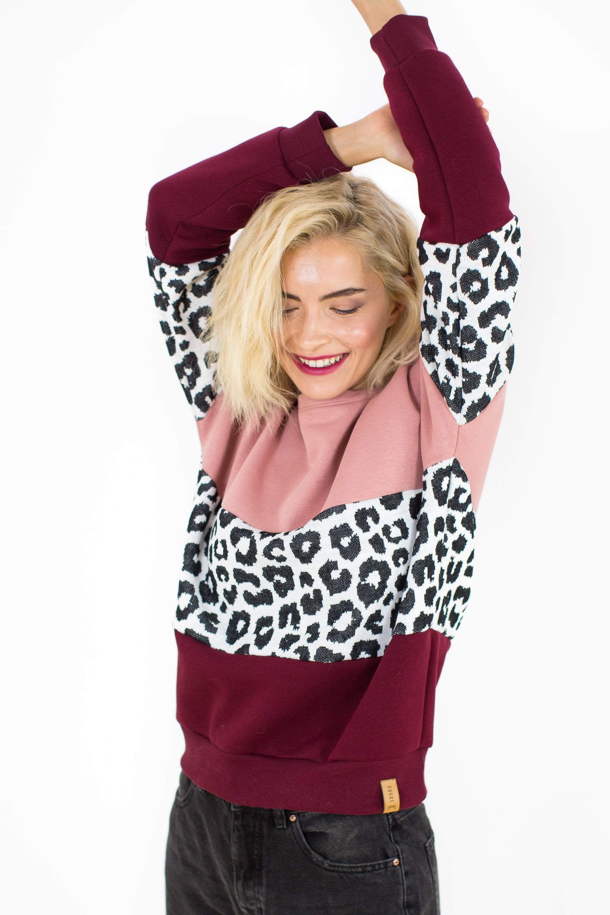 Sweater Mia Rose Leo Burgundy - Image 4