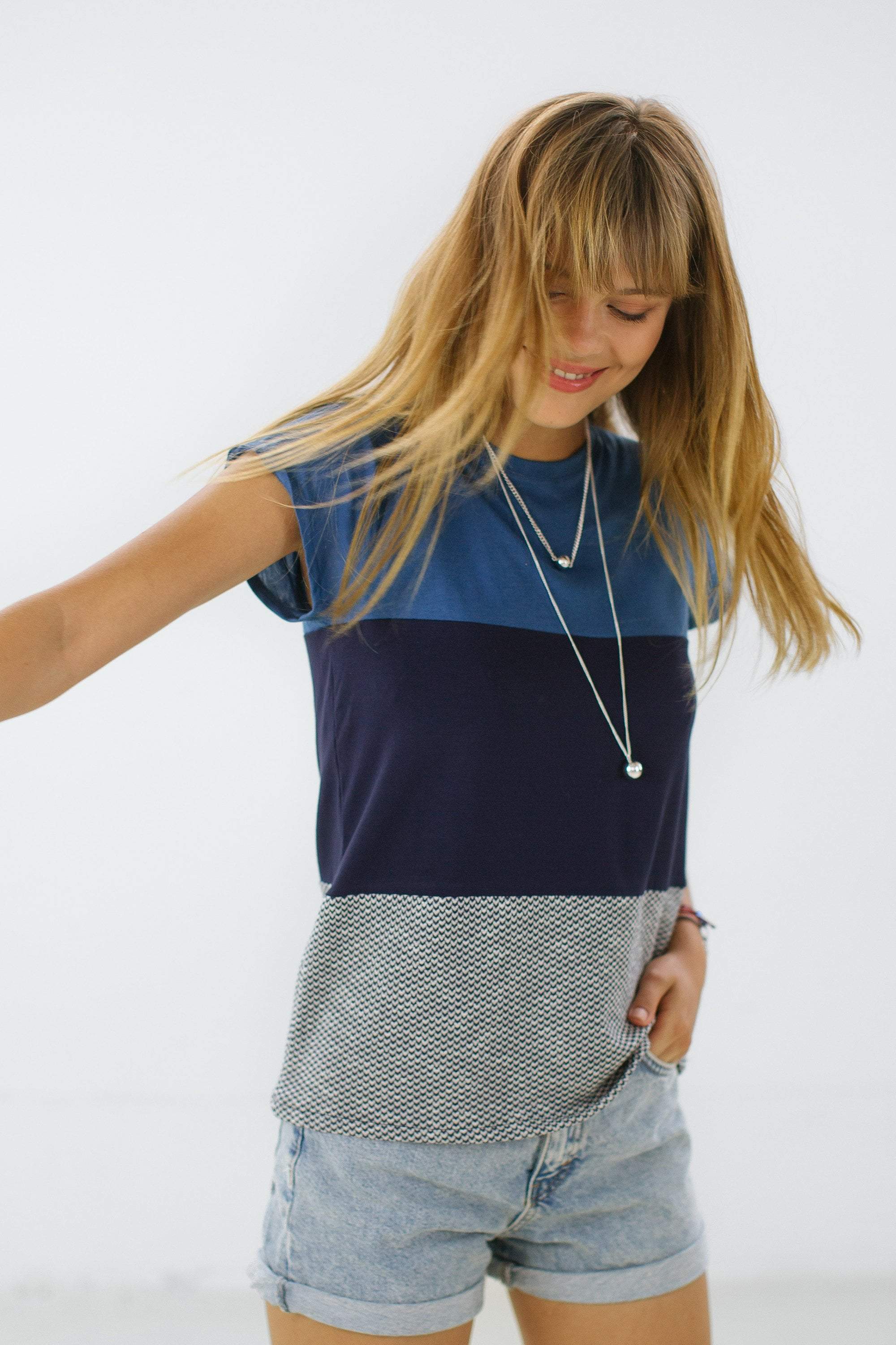 Top Mia Blue Stripes - Image 3