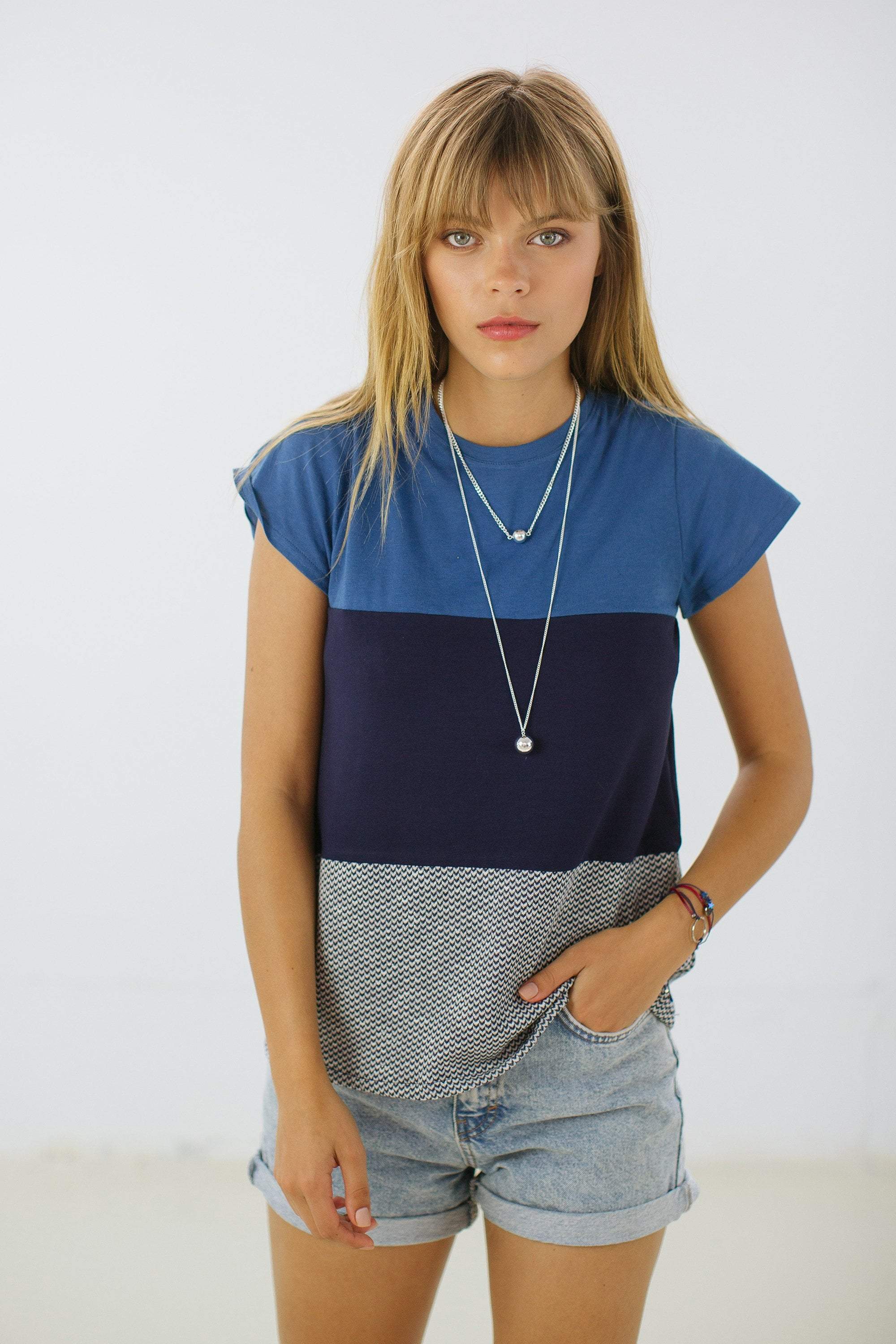 Top Mia Blue Stripes - Image 4